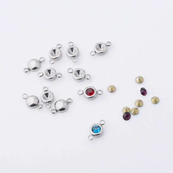Wholesale Stainless Steel Handmade Jewelry Accessories With Round Pattern And Electroplating Process
