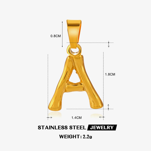 Wholesale Stainless Steel Handmade Letter Pendant Accessories With Polishing Hip Hop And Minimalist Style