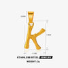 Wholesale Stainless Steel Handmade Letter Pendant Accessories With Polishing Hip Hop And Minimalist Style