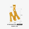 Wholesale Stainless Steel Handmade Letter Pendant Accessories With Polishing Hip Hop And Minimalist Style