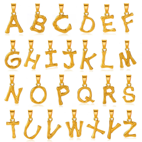Wholesale Stainless Steel Handmade Letter Pendant Accessories With Polishing Hip Hop And Minimalist Style