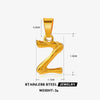 Wholesale Stainless Steel Handmade Letter Pendant Accessories With Polishing Hip Hop And Minimalist Style