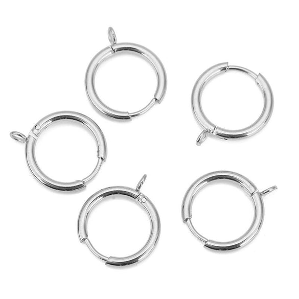 Wholesale Stainless Steel Handmade Round Cross Electroplated Geometric Earrings Accessories