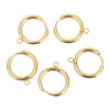 Wholesale Stainless Steel Handmade Round Cross Electroplated Geometric Earrings Accessories