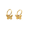 Wholesale Stainless Steel Hanging Butterfly Earrings Jewelry For Women 18K Goldplated Geometric Style