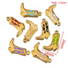 Wholesale Stainless Steel Heart And Boot Charms For Diy Bracelet And Necklace Dripping Oil Style