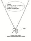 Wholesale Stainless Steel Heart And Drop Bell Pattern Electroplated Jewelry Set For Women Including Necklace And Earrings