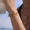 Wholesale Stainless Steel Heart Bow Geometric Jewelry Electroplated Women's Bracelet