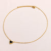 Wholesale Stainless Steel Heart Geometric Light Luxury Style Oil Dripping Necklace