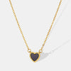 Wholesale Stainless Steel Heart Geometric Light Luxury Style Oil Dripping Necklace