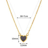 Wholesale Stainless Steel Heart Geometric Light Luxury Style Oil Dripping Necklace