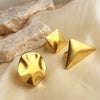 Wholesale Stainless Steel Heart Geometric Retro Ring 18K Gold Plated