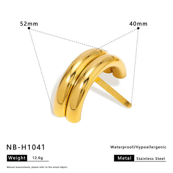 Wholesale Stainless Steel Heart Headband With Electroplating For Women High End Ins Style Hair Accessories