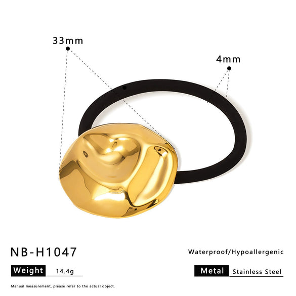 Wholesale Stainless Steel Heart Headband With Electroplating For Women High End Ins Style Hair Accessories