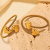 Wholesale Stainless Steel Heart Hollow Fashion Ol Style Electroplated Bracelet
