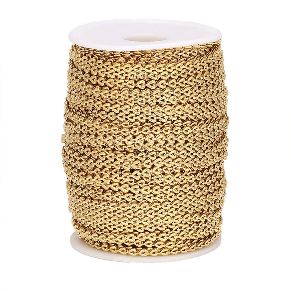 Wholesale Stainless Steel Heart Pattern Electroplated Chain Jewelry