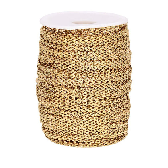 Wholesale Stainless Steel Heart Pattern Electroplated Chain Jewelry