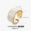 Wholesale Stainless Steel Heart Pattern Electroplating Opening Ring For Women