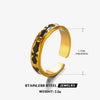 Wholesale Stainless Steel Heart Pattern Electroplating Opening Ring For Women