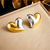 Wholesale Stainless Steel Heart Pendant Chain Jewelry Necklace Retro Cold Style Gold Plated