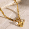 Wholesale Stainless Steel Heart Pendant Necklace With Electroplating Treatment