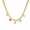 Wholesale Stainless Steel Heart Pendant Necklace With Geometric Pattern Goldplated For Women