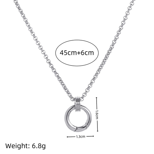 Wholesale Stainless Steel Heart Pendant Necklace With Mixed Gemstone Setting And Electroplating For Women