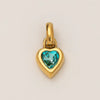 Wholesale Stainless Steel Heart Pendant Necklace With Mixed Gemstone Setting And Electroplating For Women