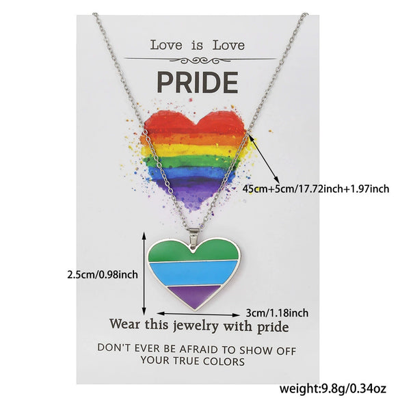 Wholesale Stainless Steel Heart Pendant Necklace With Oil Dripping Design For Women