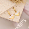 Wholesale Stainless Steel Heart Retro Earrings With Dripping Oil Treatment For Women