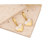 Wholesale Stainless Steel Heart Retro Earrings With Dripping Oil Treatment For Women