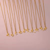 Wholesale Stainless Steel Heart Shape Butterfly Alphabet Necklace With Electroplating Treatment