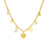 Wholesale Stainless Steel Heart Shape Diamondencrusted Love Pendant O Word Chain Necklace With Electroplating And Fashion Design
