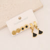 Wholesale Stainless Steel Heart Shape Dripping Oil Fashion Lovely Women's Flower Earrings