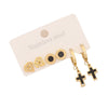 Wholesale Stainless Steel Heart Shape Dripping Oil Fashion Lovely Women's Flower Earrings