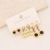Wholesale Stainless Steel Heart Shape Dripping Oil Fashion Lovely Women's Flower Earrings