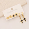 Wholesale Stainless Steel Heart Shape Dripping Oil Fashion Lovely Women's Flower Earrings