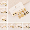 Wholesale Stainless Steel Heart Shape Dripping Oil Fashion Lovely Women's Flower Earrings