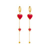 Wholesale Stainless Steel Heart Shape Electroplated Love Pendant Earrings For Women