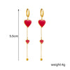 Wholesale Stainless Steel Heart Shape Electroplated Love Pendant Earrings For Women