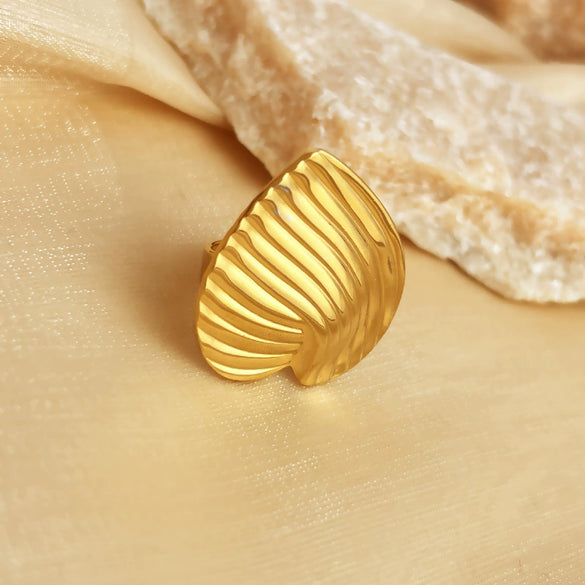 Wholesale Stainless Steel Heart Shape Electroplated Love Ring Retro Light Luxury Style Unisex