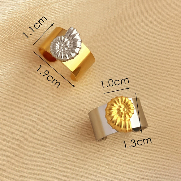 Wholesale Stainless Steel Heart Shape Electroplated Natural Style Unisex Ring