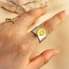 Wholesale Stainless Steel Heart Shape Electroplated Natural Style Unisex Ring