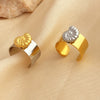 Wholesale Stainless Steel Heart Shape Electroplated Natural Style Unisex Ring