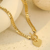 Wholesale Stainless Steel Heart Shape Electroplated Necklace For Women