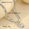 Wholesale Stainless Steel Heart Shape Electroplated Necklace For Women