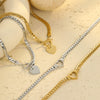 Wholesale Stainless Steel Heart Shape Electroplated Necklace For Women