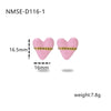 Wholesale Stainless Steel Heart Shape Electroplated Stud Earrings For Women Fashion Style