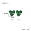 Wholesale Stainless Steel Heart Shape Electroplated Stud Earrings For Women Fashion Style