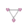 Wholesale Stainless Steel Heart Shape Electroplating Little Devil Horn Chain Pendant Jewelry For Unisex